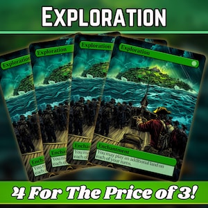 Exploração - Proxy - Série de arte mágica e fantasia personalizada - Proxies personalizados com arte completa - Ótimo presente - Cartas para seus decks favoritos!