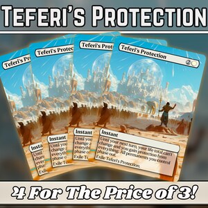 Teferi's Protection - Proxy - Custom Magic Fantasy Art Series - Full-art custom proxy's - Hoge kwaliteit kaarten voor je favoriete kaartspellen!