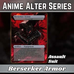 Armadura Berserker // Traje de asalto - Proxy - Serie Anime Altered - Tarjeta de fan de Berserk - ¡Cartas de calidad para tus mazos favoritos!