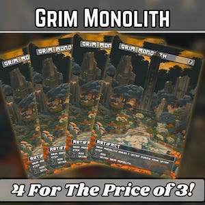 Grim monolithe - procuration - série d'art rupestre japonais Mana - procurations magiques personnalisées uniques en son genre - cartes de haute qualité pour vos decks préférés !