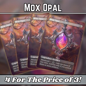 Mox Opal - Proxy - Custom Fantasy Art Series - Full-art custom proxy's - Geweldig cadeau - Artefactnietjes voor je favoriete decks!