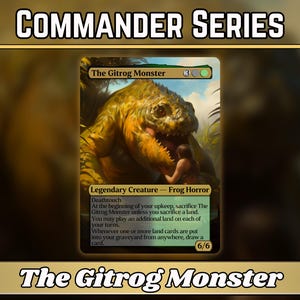 Le monstre Gitrog - Proxy - Série Commander classique - Illustrations complètes de procurations magiques personnalisées - Cartes de haute qualité pour vos decks préférés !