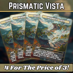 Vue prismatique - procuration - série d'art personnalisée japonaise - procurations magiques uniques en son genre - cartes de qualité pour vos decks préférés !
