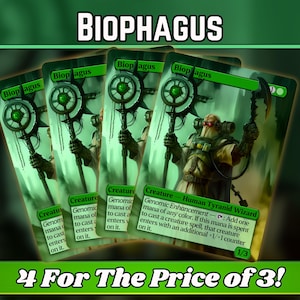 Biophagus - procuration - série d'oeuvres d'art pop-out personnalisées - mandataires entièrement illustrés - excellent cadeau Commander Staples pour votre deck préféré !