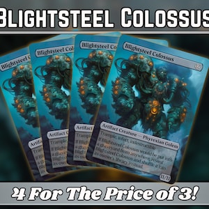 Blightsteel Colossus - Proxy - Custom Magic Fantasy Art Serie - Full-Art Custom Proxies - Tolles Geschenk - Klammern für Ihre Lieblingsdecks!