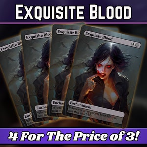 Exquisite Blood - Proxy - Serie de arte mágico de fantasía personalizado - Proxies personalizados con arte completo - Regalo perfecto - ¡Cartas para tus mazos favoritos!