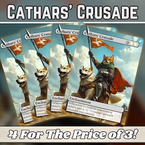 Cathars' Crusade - Cat & Dog Proxy-Serie - Custom Magic Fantasy-Serie - Pop-out-Proxies - Hochwertige Karten für Ihre Lieblingsdecks!