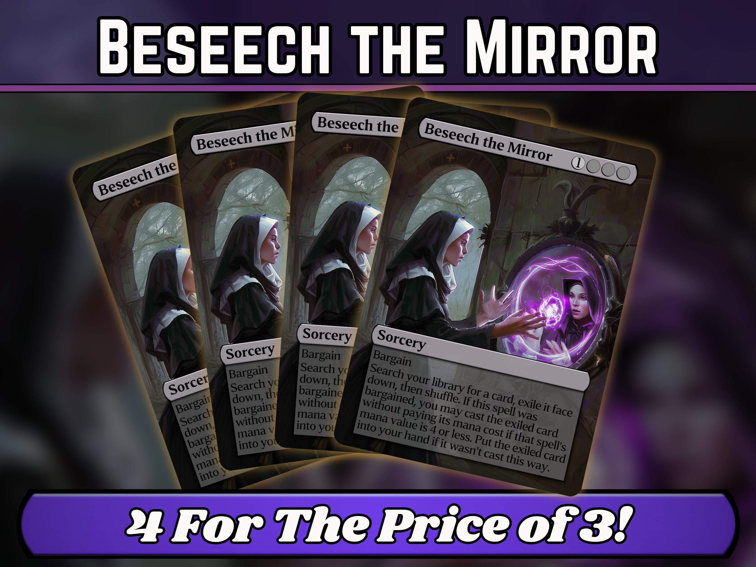 Beseech the Mirror - Proxy - Custom Magic Fantasy Art Series