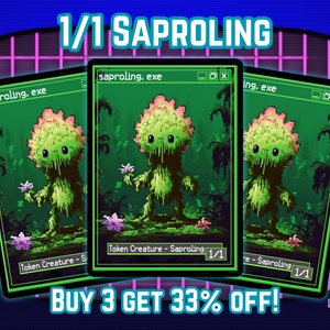 Token Saproling 1/1 - Retro 8bit Pixel Art - Compre 3 e ganhe 33% de desconto - Proxies mágicos personalizados com arte completa - Tokens para seus decks favoritos