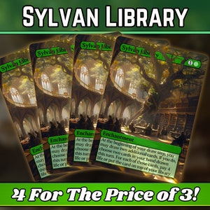 Sylvan Library - Proxy - Custom Magic Fantasy Art Series - Full-art custom proxy's - Geweldig cadeau - Kaarten voor je favoriete decks!