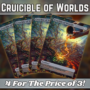 Crucible of Worlds - Proxy - Custom Fantasy Art Serie - Full-Art Custom Magic Proxys - Großartiges Geschenk - Artefakte für Deine Lieblingsdecks!