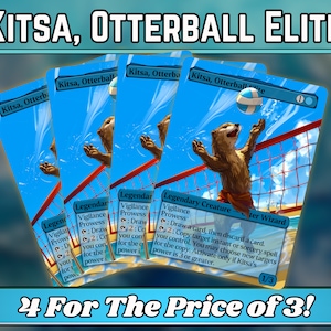 Kitsa, Otterball Elite - Proxy - Série de artes mágicas e fantásticas personalizadas - Proxies Bloomburrow personalizados com arte completa - Cartas para seus decks favoritos!