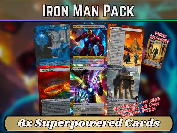 Iron Man, Titan of Innovation 6 + 1 Card Upgrade Proxy Pack