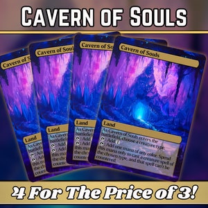 Caverna de las Almas - Proxy - Serie de arte mágico de fantasía personalizado - Proxies personalizados con arte completo - Gran regalo - ¡Tierras básicas para tus mazos favoritos!