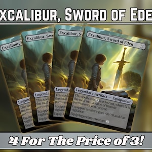 Excalibur, Sword of Eden - Proxy - Custom Magic Fantasy Art Serie - Custom Proxies - Großartiges Geschenk - Artefakt-Heftklammern für Ihre Lieblingsdecks!