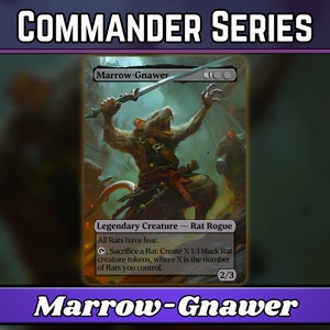 Rongeur à moelle - procuration - série Ratty Commander classique - illustration complète de procurations personnalisées - cadeau parfait - cartes de qualité pour vos decks préférés !