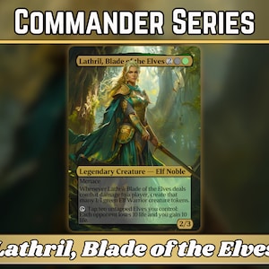 Lathril, Lâmina dos Elfos - Proxy - Série Classic Commander - Proxy de Elfos Mágicos personalizados com arte completa - Cartas de qualidade para seus decks favoritos!
