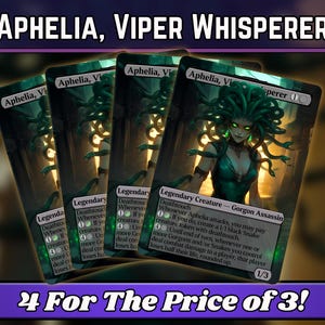Aphelia, Viper Whisperer - Proxy - Serie de arte mágico de fantasía personalizado - Proxies de arte emergentes - ¡Gran regalo! - ¡Tarjetas para tus mazos favoritos!
