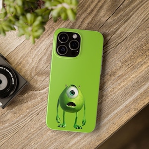 Monsters, Inc. Coque de portable Mike Design, pour téléphones 16 Pro Max, 15 Pro Max, 14 Plus, 13, 12, 11, XR et Samsung S23 Plus, S23 Ultra, S21, S20