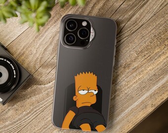 Funda con diseño de Los Simpson para iPhone 16 Pro Max, 15 Pro Max, 14 Plus, 13, 12, 11, XR y Samsung S23 Plus, S23 Ultra, S21, S20