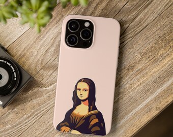 Funda con diseño de MonaLisa para iPhone 16 Pro Max, 15 Pro Max, 14 Plus, 13, 12, 11, XR y Samsung S23 Plus, S23 Ultra, S21, S20