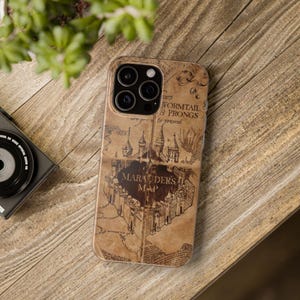 Harry Potter Marauders Kartendesign Handyhülle İPhone 16 Pro Max, 15 Pro Max, 14 Plus, 13, 12, 11, XR & Samsung S23 Plus, S23 Ultra, S21, S20