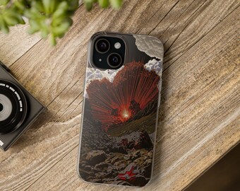 Funda con patrón de explosión para iPhone 16 Pro Max, 15 Pro Max, 14 Plus, 13, 12, 11, XR y Samsung S23 Plus, S23 Ultra, S21, S20