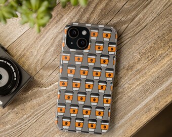 Funda con diseño de taza de café para iPhone 16 Pro Max, 15 Pro Max, 14 Plus, 13, 12, 11, XR y Samsung S23 Plus, S23 Ultra, S21, S20