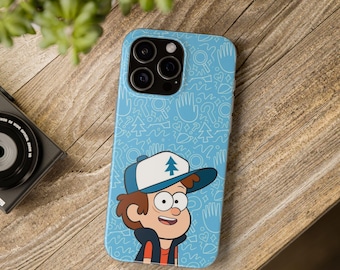Funda para teléfono con diseño de Dipper de Gravity Falls para iPhone 16 Pro Max, 15 Pro Max, 14 Plus, 13, 12, 11, XR y Samsung S23 Plus, S23 Ultra, S21, S20