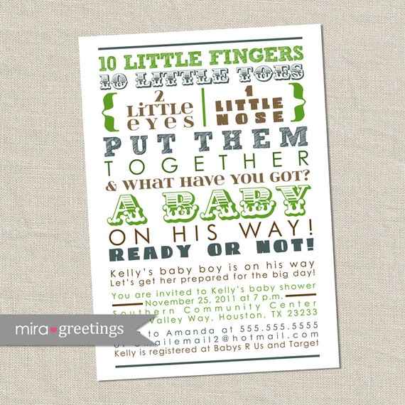 Baby shower invitation poems 2025