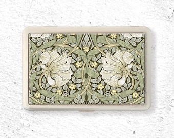 Art Nouveau William Morris Flower bloemen pillendoosje - pillendoosje, wekelijkse pillendoos 7 dagen, pillendoosje 7 dagen, pillendoosje, reisformaat