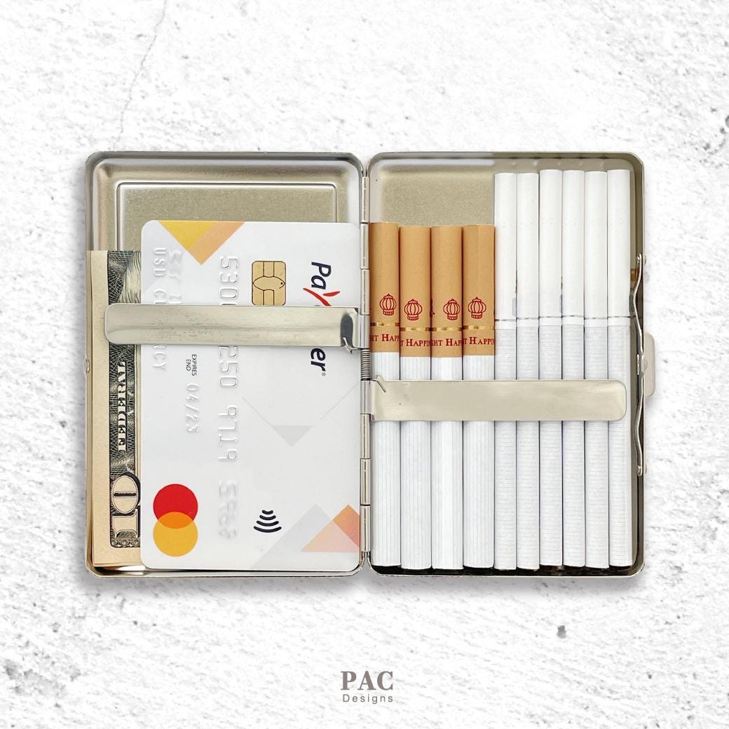 vintage cigarette box Amazon.com: Metal Cigarette Case, Hold 16 Cigarette Vintage Copper Camel Cigarette Case Smoking Boxes, Portable Waterproof (Color : Brass, Size : 9.5x7cm) : Health & Household