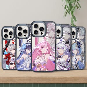 Honkai Impact 3 Elysia Kiana Kaslana Erdos Helia Thelema Nutriscu Raiden Mei Griseo Coque de portable pour iPhone et Samsung Galaxy