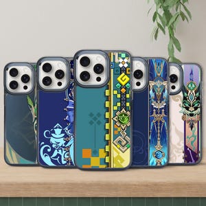 Genshin Impact 35 personnages masculins Kinich Alhaitham Baizhu Neuvillette Xiao Arlecchino Furina Hu Tao Kazuha Coque de portable
