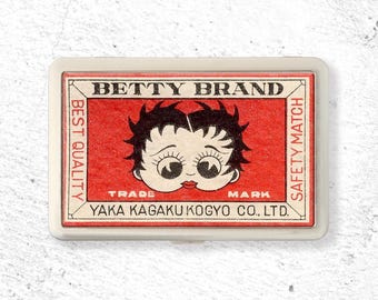 Pillendoosje Betty Boop Match Label uit de jaren 1930 - pillendoosje, wekelijkse pillendoos 7 dagen, pillendoosje 7 dagen, pillendoosje, reisformaat