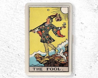 The Fool Tarot Pillendoosje - Pillendoosje, wekelijkse pillendoos 7 dagen, pillendoosje 7 dagen, pillenhouder, reisgrootte