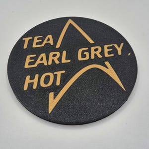 Captain Picard star trek inspired drink coaster, mat, table protectors... Customizable