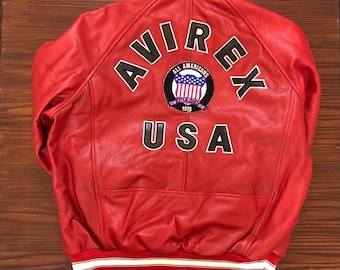Avirex USA Men's Black B3 RAF Flight Bomber Aviator Leather Jacket Black Flight leather Bomber Jacket Handmade Vintage American Pilot Gifts