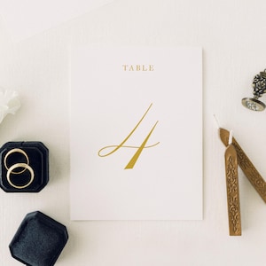 Elegant Wedding Table Numbers: Classic Printed Reception Decor (Chloe Suite)
