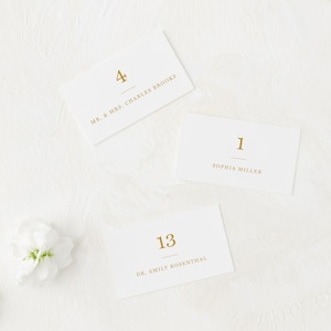 Modern Wedding Escort Cards — Classic, Minimal Printed Wedding Reception Escort Cards
