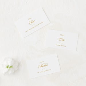 Embossed Border Wedding Escort Cards — Classic, Elegant Printed Wedding Reception Escort Cards