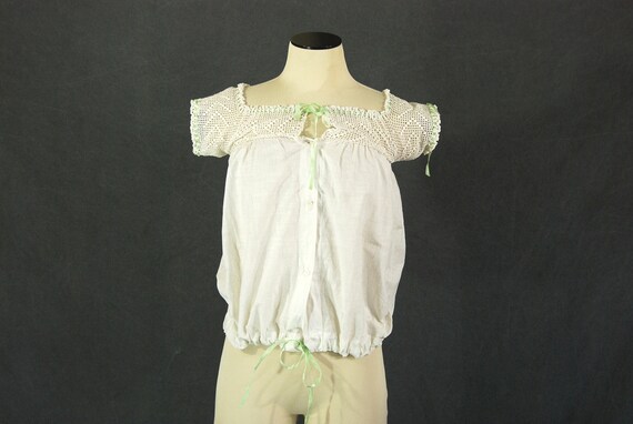 vintage Victorian Edwardian Camisole - White Cotto