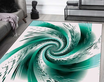 Mandala Patterned Area Rug: Modern Geometric Colorful Rug