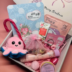 PAMPER Giftbox, Letterbox Gift for Her, Spa Self-Care Giftbox, Christmas Gift, Friend Giftbox, Best gift, Personalised Spa gift set, Pink