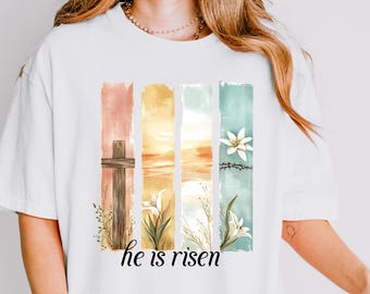 He Is Risen Png, Easter PNG, Bible Verse Png, Easter Sublimation Design, Brushstroke Design, Religious Png, Scripture Sublimation Design