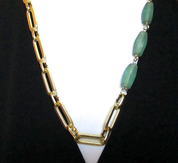 Items similar to FROSTED GLASS NECKLACE on Etsy