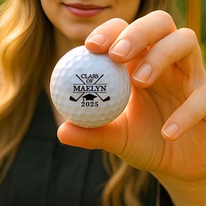 Pelotas de golf de graduación, pelotas de golf personalizadas para graduación, regalo para graduados de la generación 2025, regalo de graduación personalizado, graduación universitaria