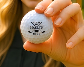 Graduation Golf Balls, Custom Golf Balls for Graduation, Gift for Class 2025 Grads Gift, Personalized Graduation Present, College Graduation