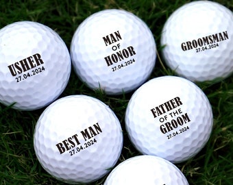 Personalisierte Golfbälle, Papa Golfball, Bräutigam Golfball Geschenk, Hochzeit Trauzeuge Golfball, personalisierter Golfball, Vatertag Golf Geschenk,