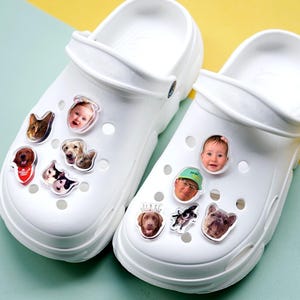 Custom Baby Pet Portrait Photo Shoe Charms, Dog Cat Baby Face Shoe Clips, Photo Shoe Charms, Custom Shoe Decoration | Not Including the Shoe